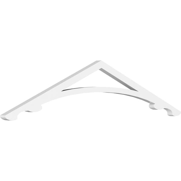 Ekena Millwork Pitch Legacy Architectural Grade PVC Gable Pediment, 36"W x 7 1/2"H x 1"P (5/12) GPP036X008X100LEG - main